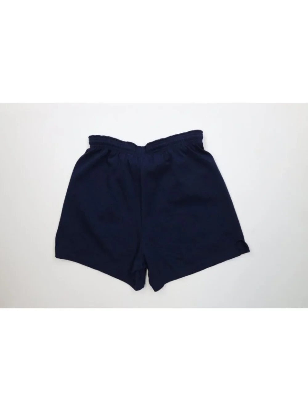 Vintage 90s Russell Athletic Mens Size Medium Blank Above Knee Shorts Navy Blue